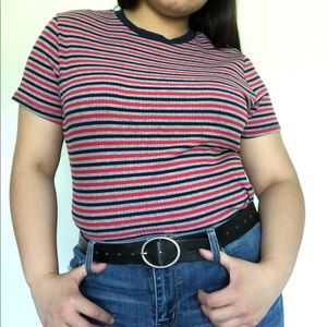 No Boundaries Striped Tee